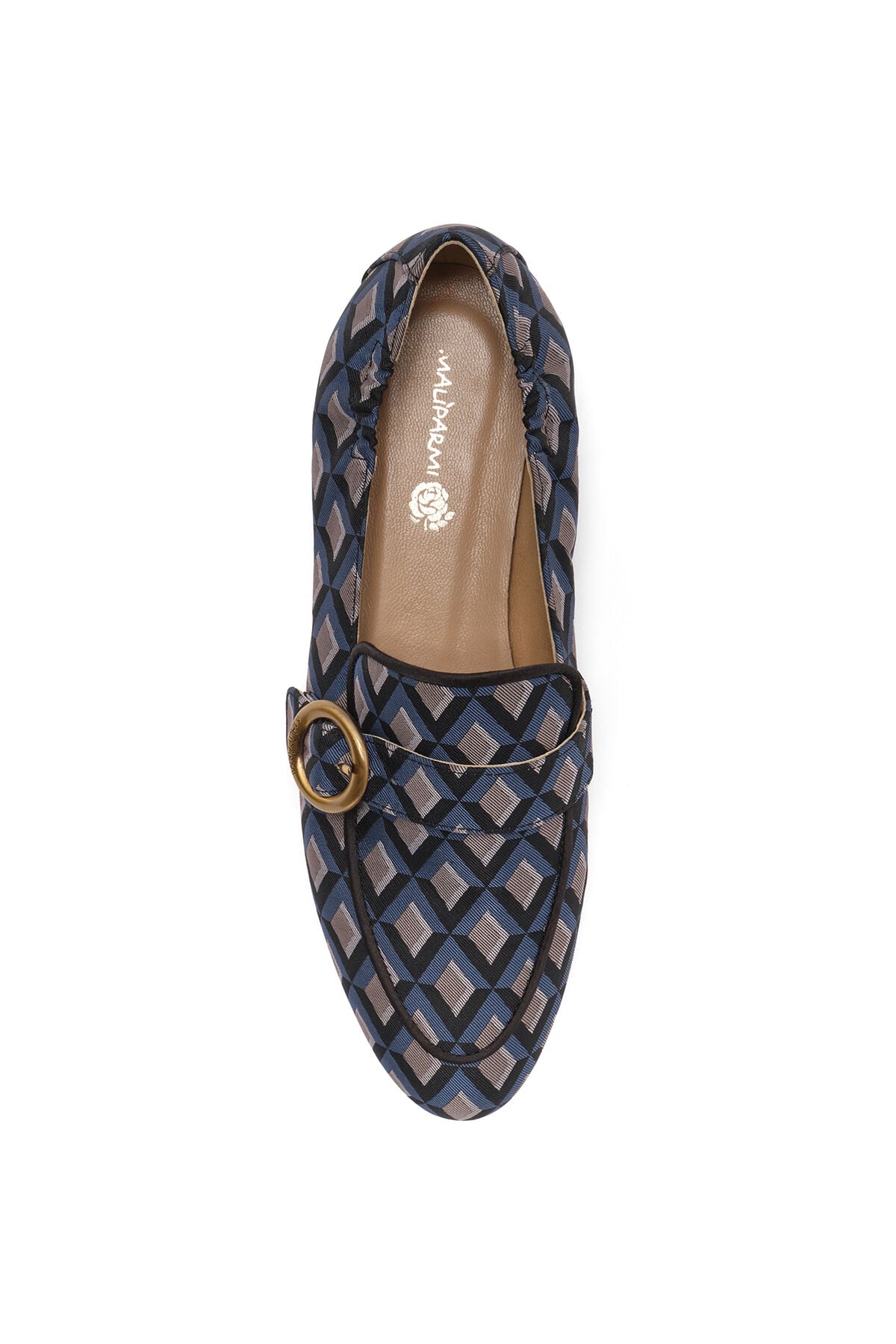 Maliparmi GEOMETRIC JACQUARD LOAFER Blue SR014150693