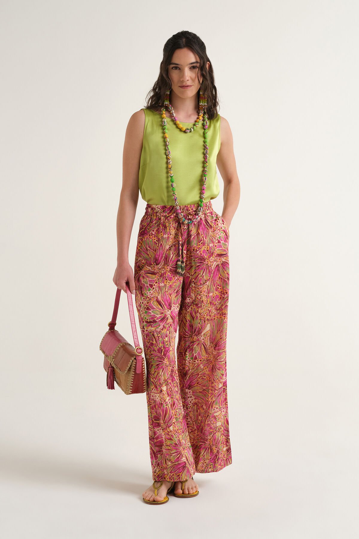 Malìparmi SWEET BUTTERFLY TROUSERS Yellow JH805415217