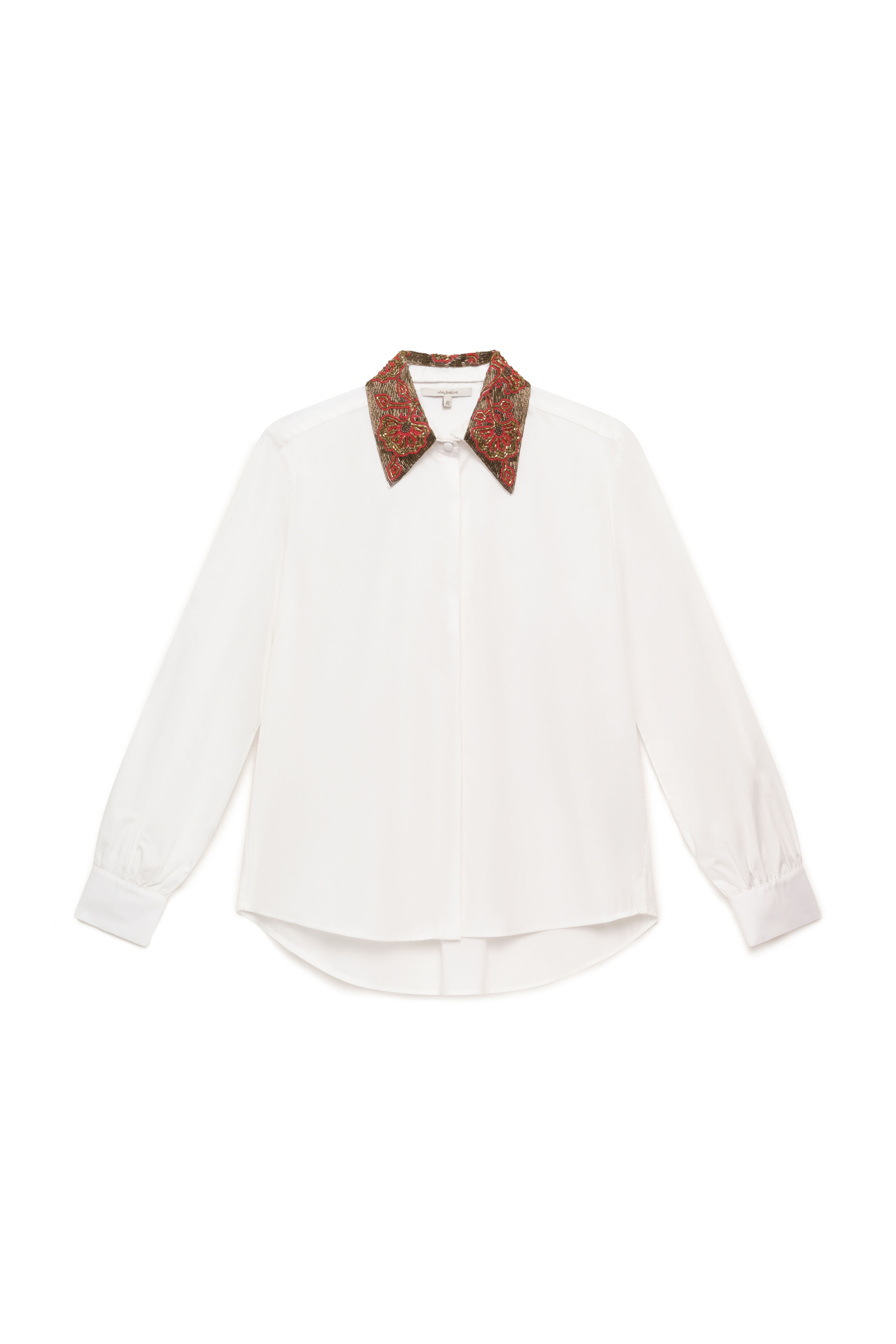 Maliparmi BLOSSOM EMBROIDERY SHIRT Natural White JM558615228 Maliparmi BLOSSOM EMBROIDERY SHIRT Natural White JM558615228