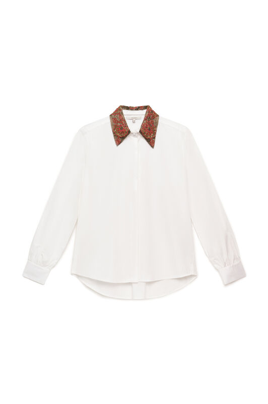 Maliparmi BLOSSOM EMBROIDERY SHIRT Natural White JM558615228 Maliparmi BLOSSOM EMBROIDERY SHIRT Natural White JM558615228