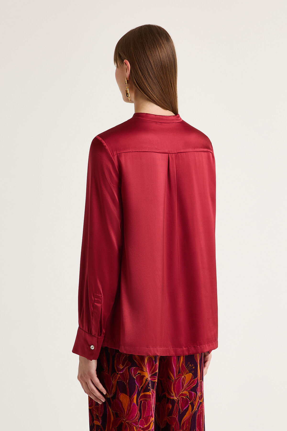 Maliparmi SILK SATIN HEMD Bordeaux JM557131021