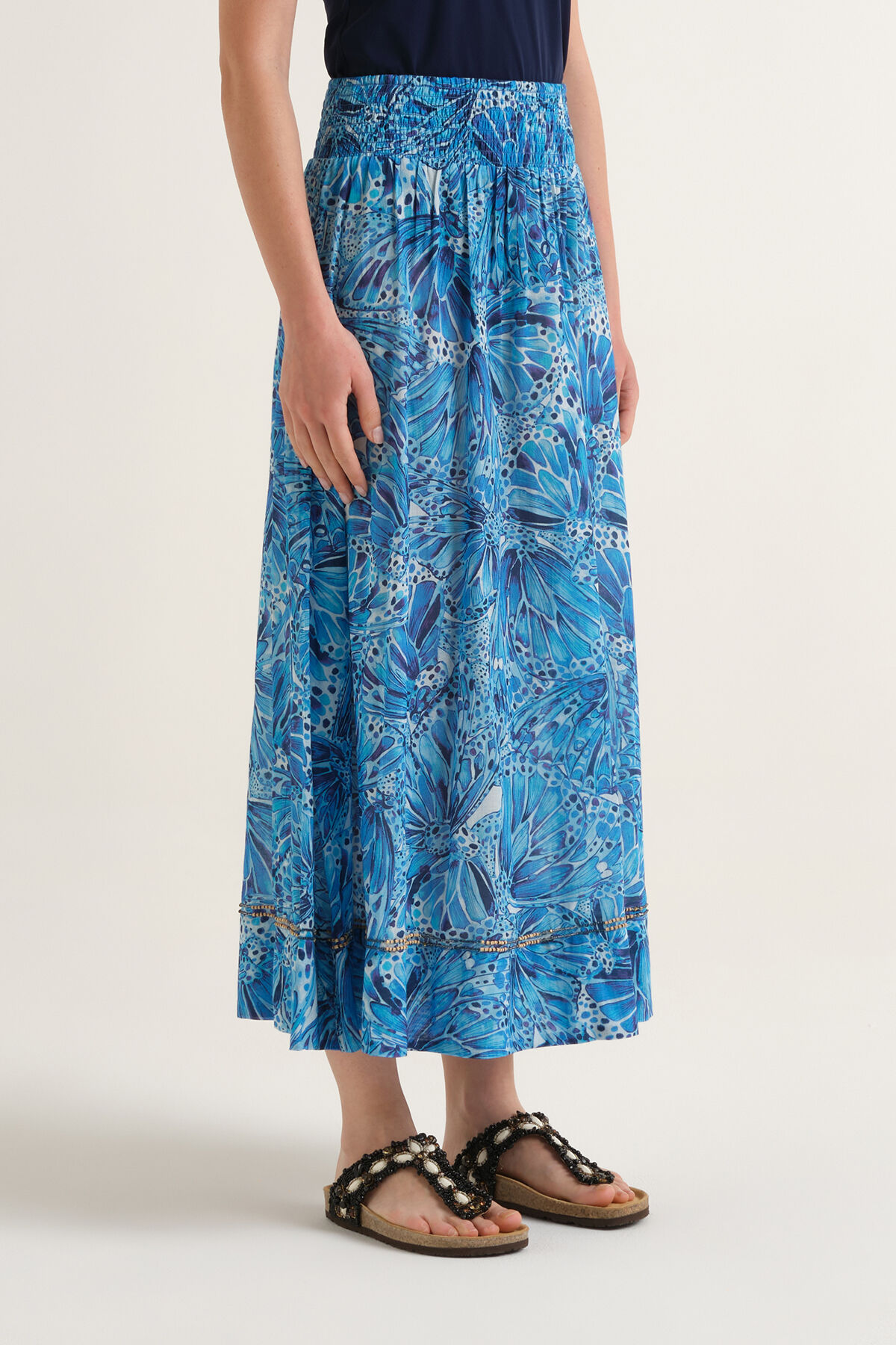 Malìparmi SWEET BUTTERFLY SKIRT Light Blue JG666715217