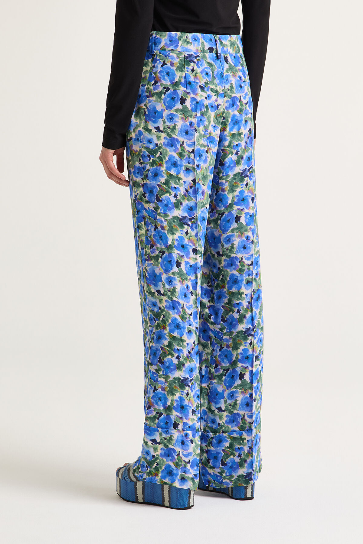 Maliparmi FLORAL SYMPHONY TROUSERS Blue JH804450651