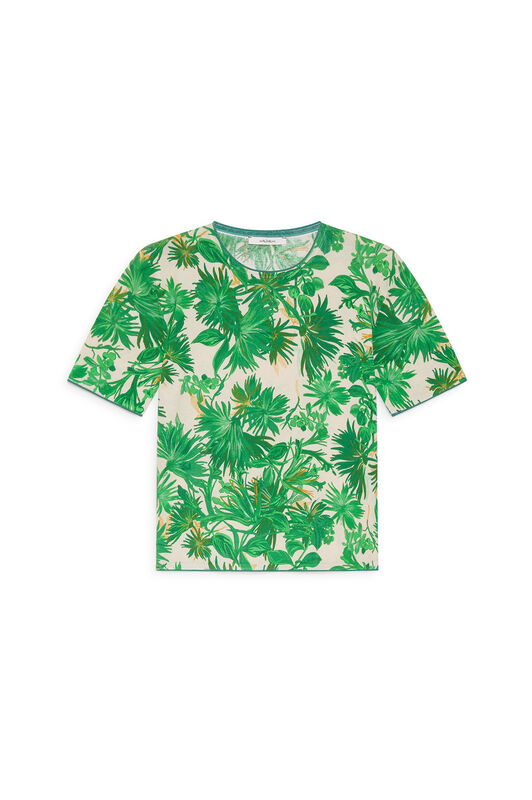 Malìparmi COTTON PRINTED T-SHIRT Green JK029378215