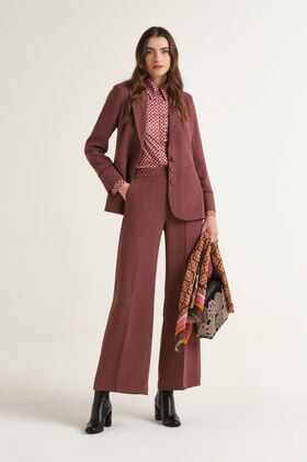 Maliparmi SABLÉ CREPE TROUSER Wine JH757950166 Maliparmi SABLÉ CREPE TROUSER Wine JH757950166