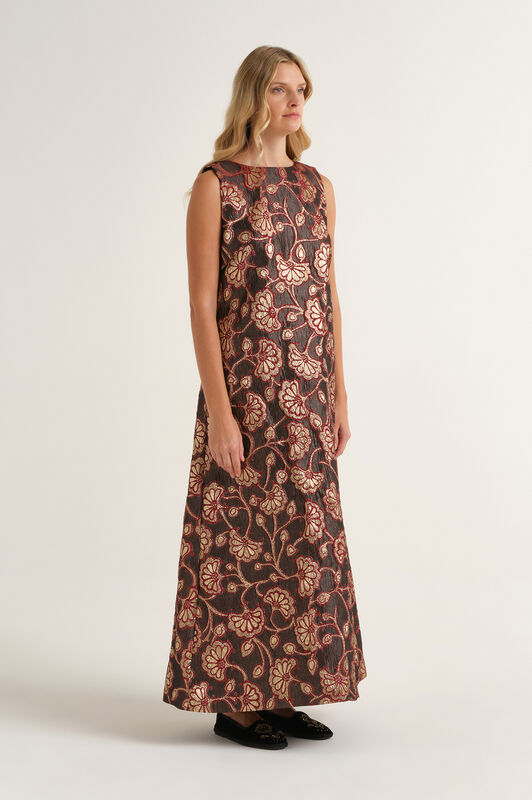 Maliparmi GILDED GARDEN DRESS Burgundy JF672850680