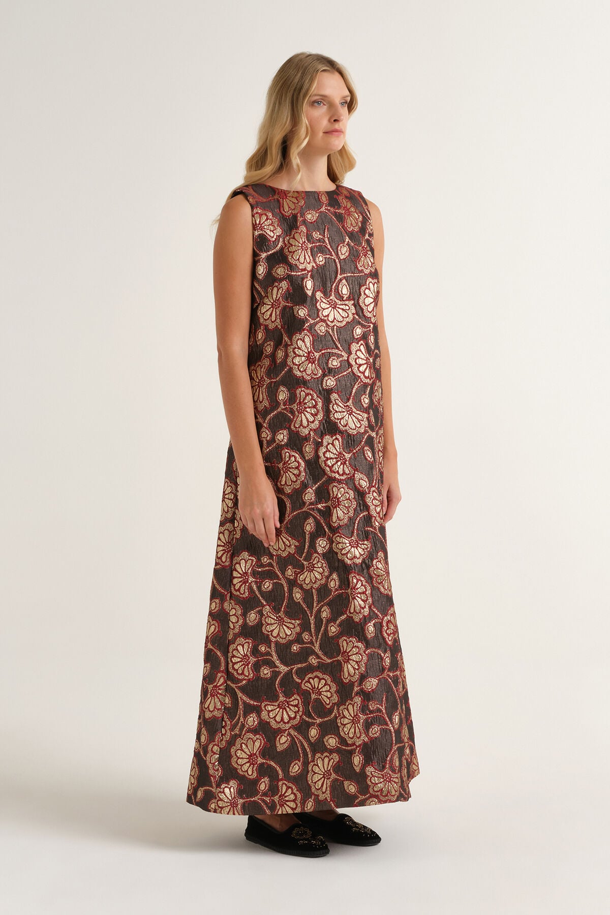 Maliparmi GILDED GARDEN DRESS Burgundy JF672850680