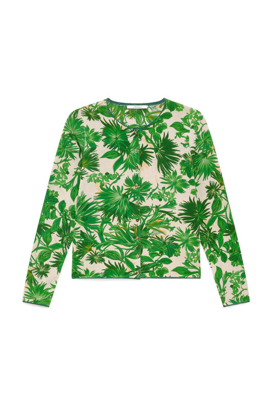 Malìparmi COTTON PRINTED CARDIGAN Green JN359978215