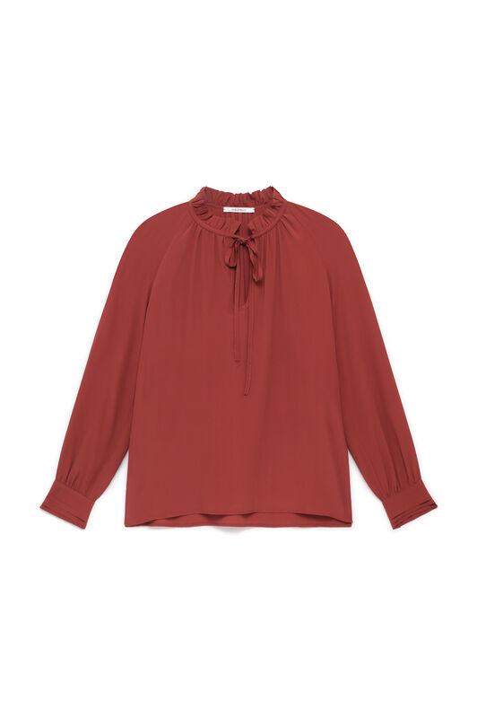 Maliparmi FLUID CREPE SHIRT Burgundy JM559750672 Maliparmi FLUID CREPE SHIRT Burgundy JM559750672