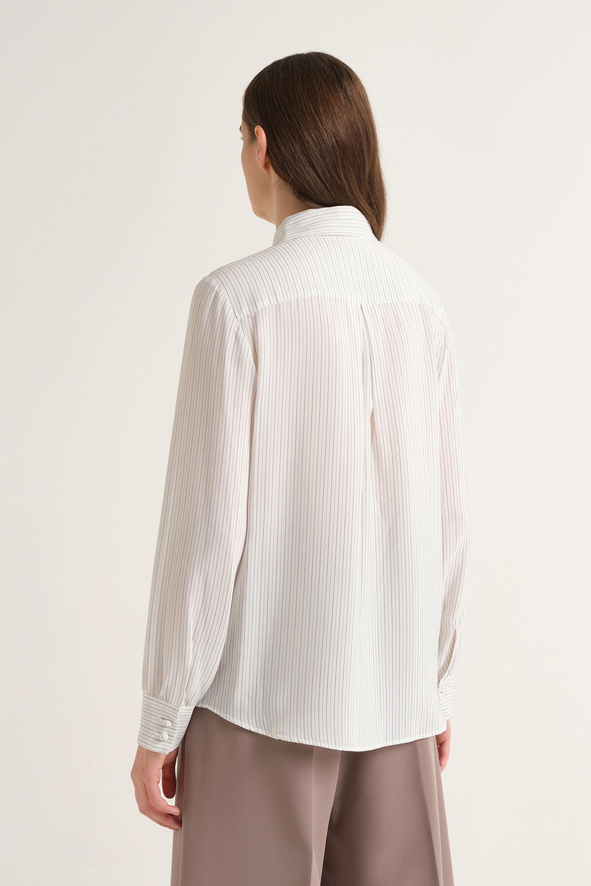 Maliparmi FLUID STRIPE SHIRT Natural JM556450690 Maliparmi FLUID STRIPE SHIRT Natural JM556450690