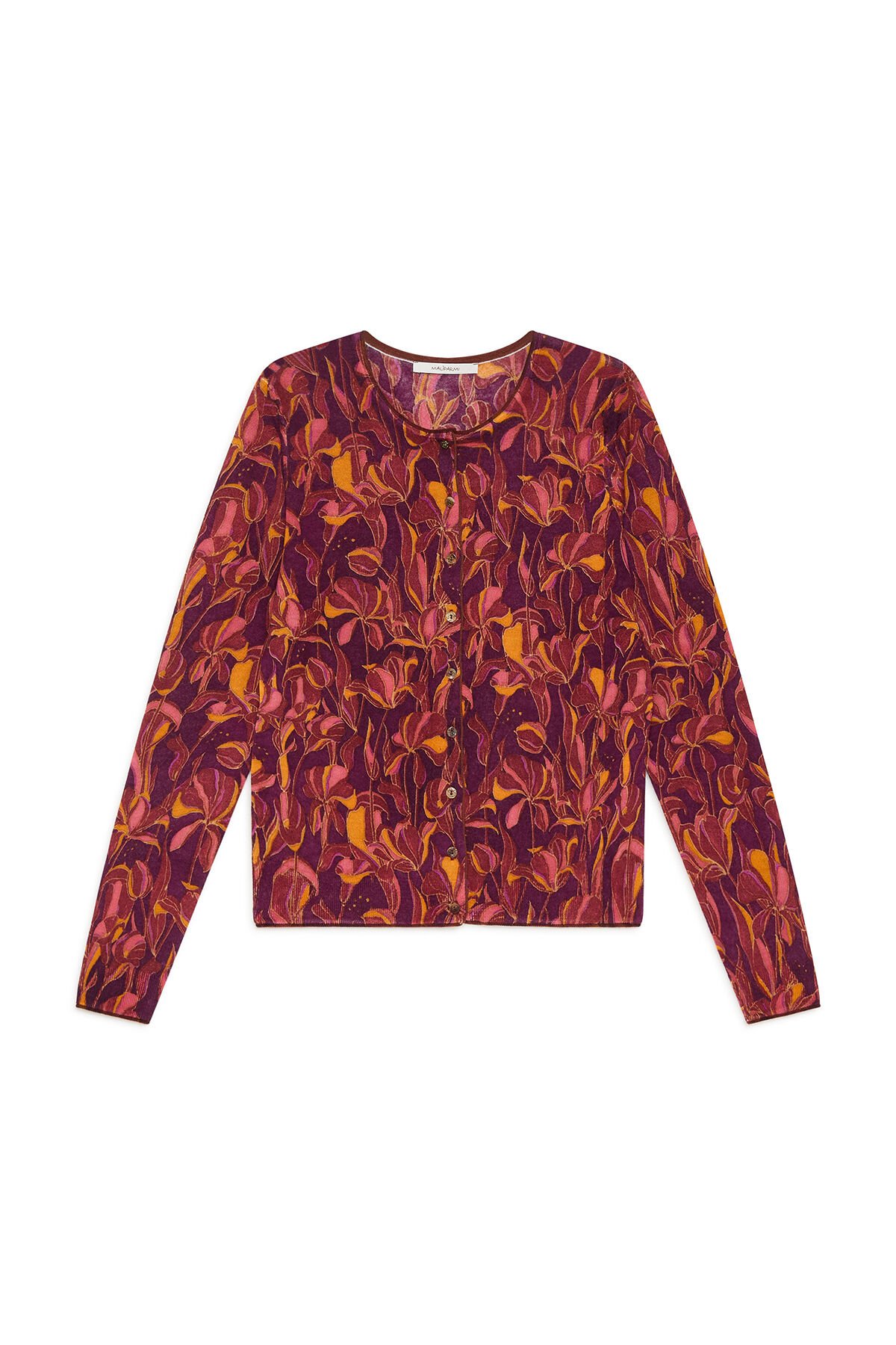 Maliparmi PRINTED KNIT CARDIGAN Bordeaux JN355178200
