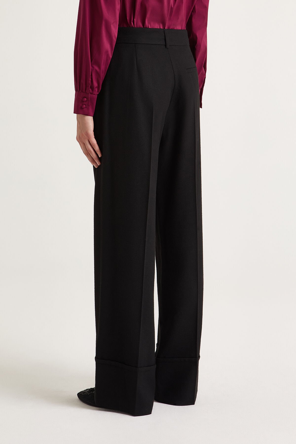 Maliparmi TAILORED IN WOOL TROUSERS Black JH804420294