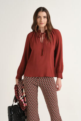 Maliparmi FLUID CREPE SHIRT Burgundy JM559750672