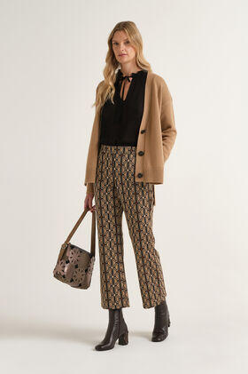 Maliparmi PANTALONE OPTICAL CHAIN Nero JH747970681