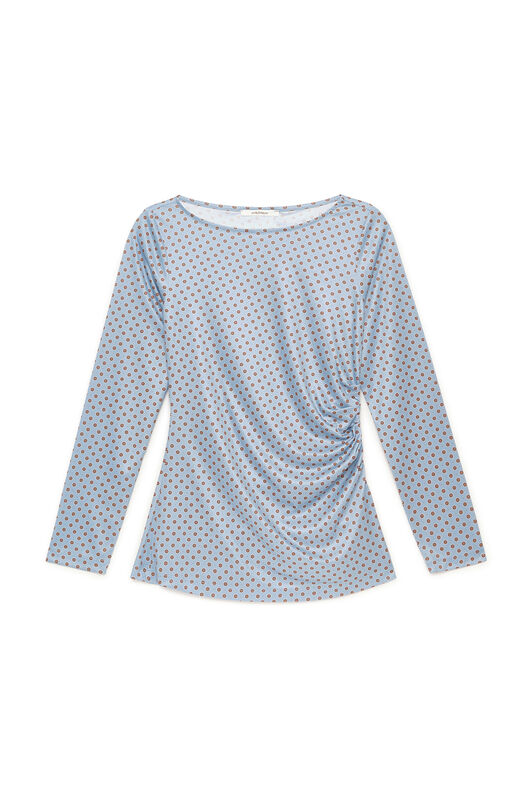 Maliparmi MICRO PRINT JERSEY T-SHIRT Light Blue JK030070654