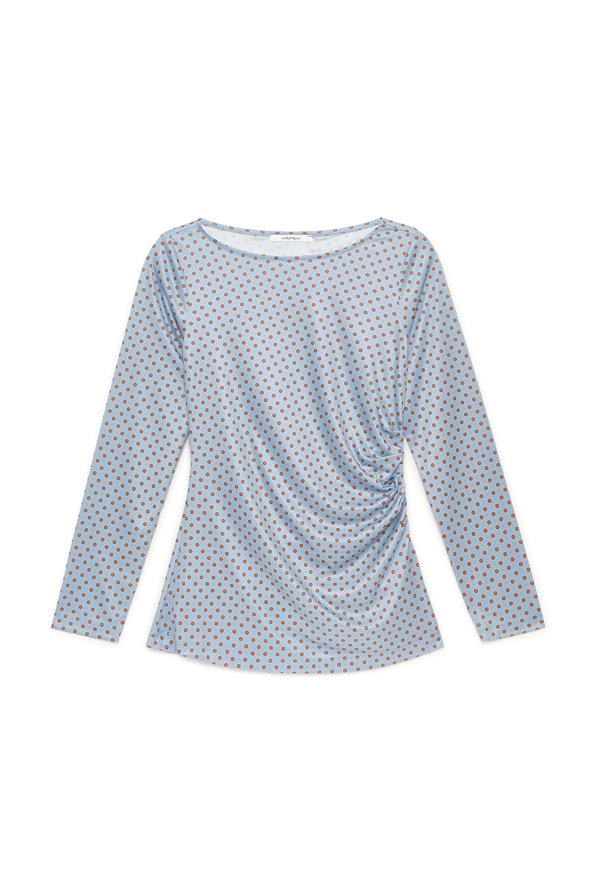 Maliparmi MICRO PRINT JERSEY T-SHIRT Light Blue JK030070654