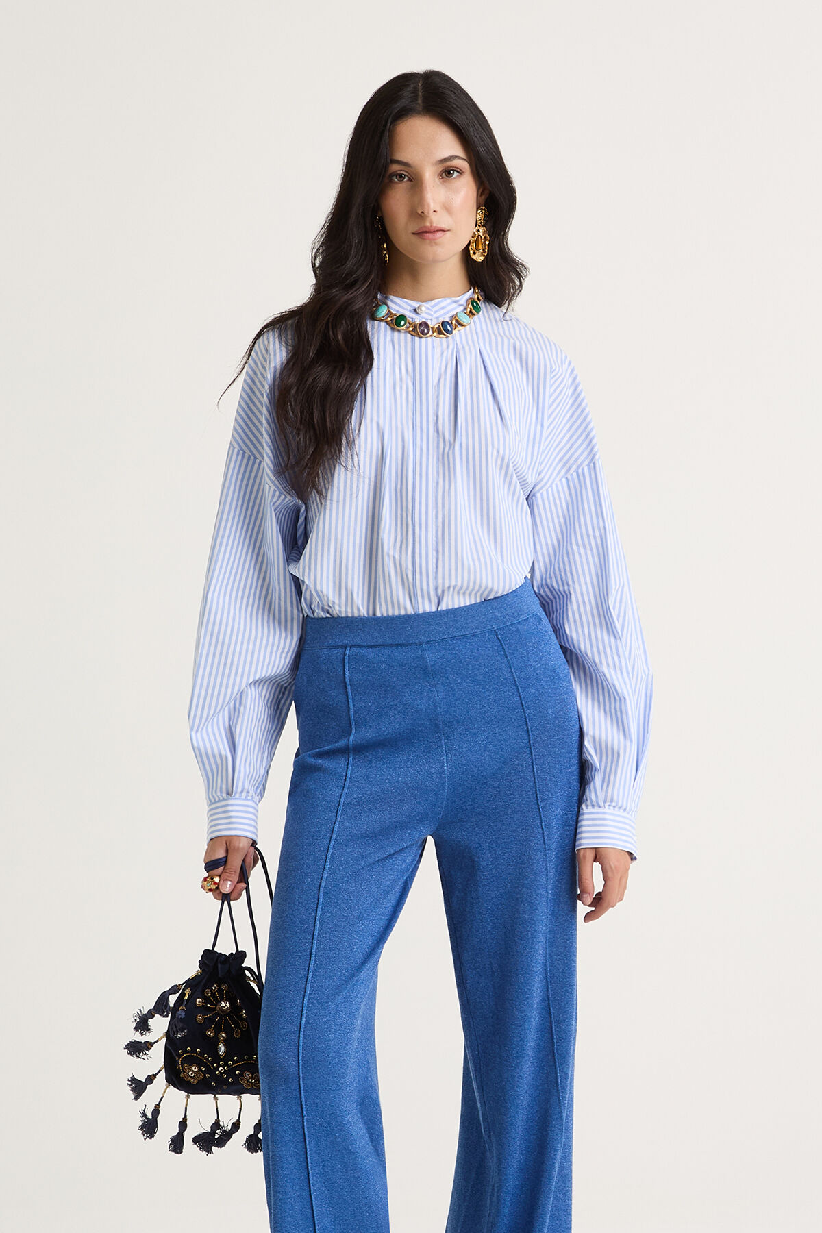 Maliparmi POP STRIPES HEMD Hellblau JM556715212 Maliparmi POP STRIPES HEMD Hellblau JM556715212