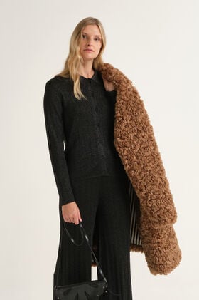 Maliparmi LUREX RIB STRICKJACKE Schwarz JN371078216 Maliparmi LUREX RIB STRICKJACKE Schwarz JN371078216