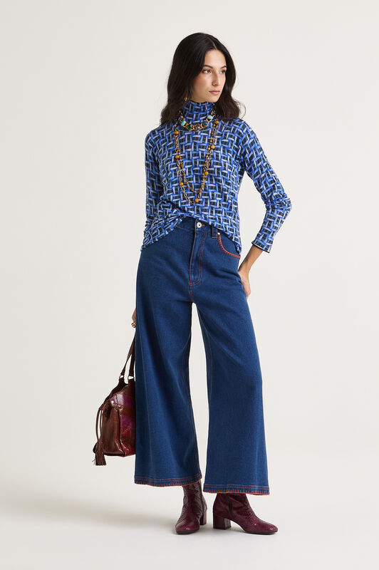 Maliparmi PRINTED KNIT KNITWEAR Blue JQ510478200