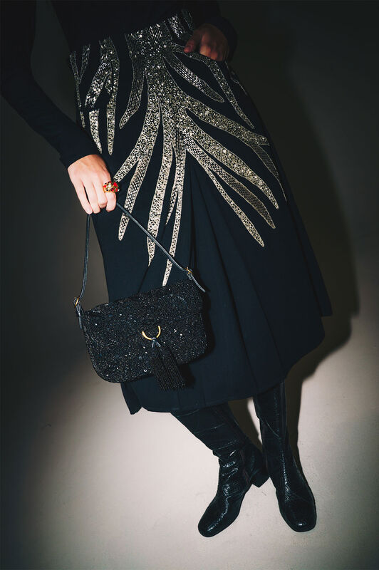 Maliparmi SILVER ZEBRA SKIRT Black JG666450649