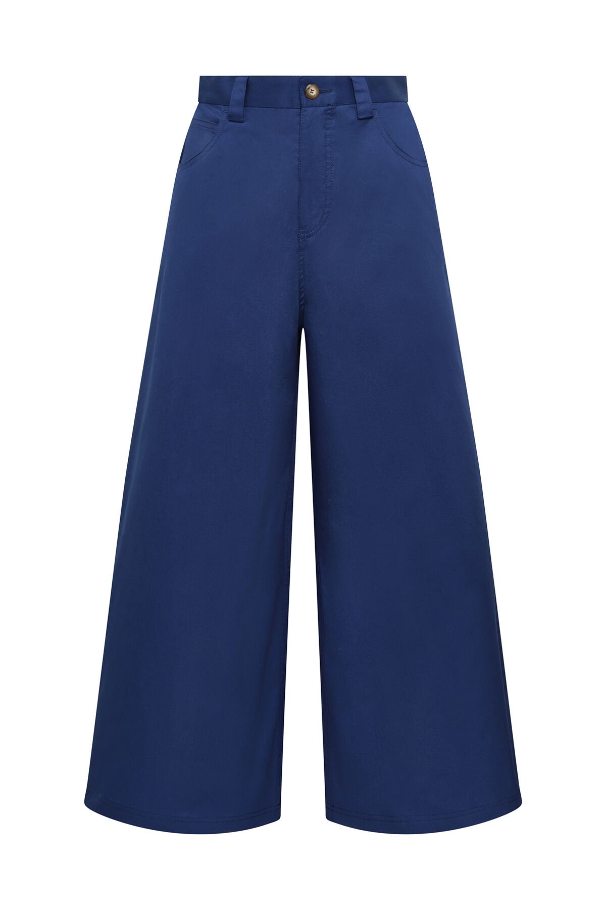 Malìparmi STRETCH COTTON TROUSERS NavyBlue JH804010212