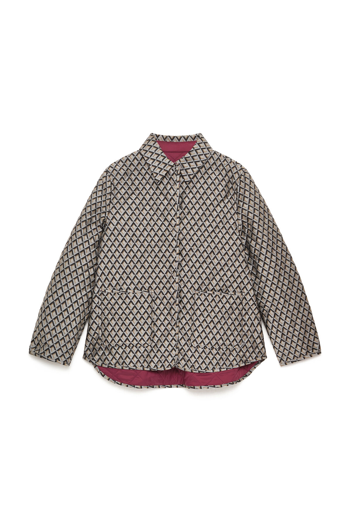 Maliparmi GEOMETRIC JACQUARD JACKET Grey JA536550678 Maliparmi GEOMETRIC JACQUARD JACKET Grey JA536550678