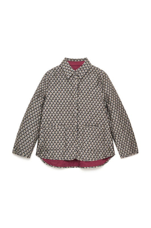 Maliparmi GEOMETRIC JACQUARD JACKET Grey JA536550678 Maliparmi GEOMETRIC JACQUARD JACKET Grey JA536550678