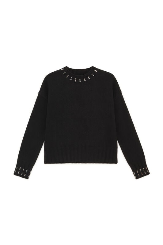 Maliparmi MAGLIA WOOL EMBROIDERY Nero JQ512875100 Maliparmi MAGLIA WOOL EMBROIDERY Nero JQ512875100